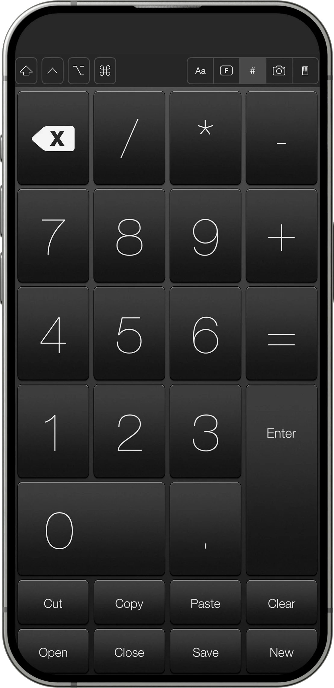 Mobile Mouse numeric keypad