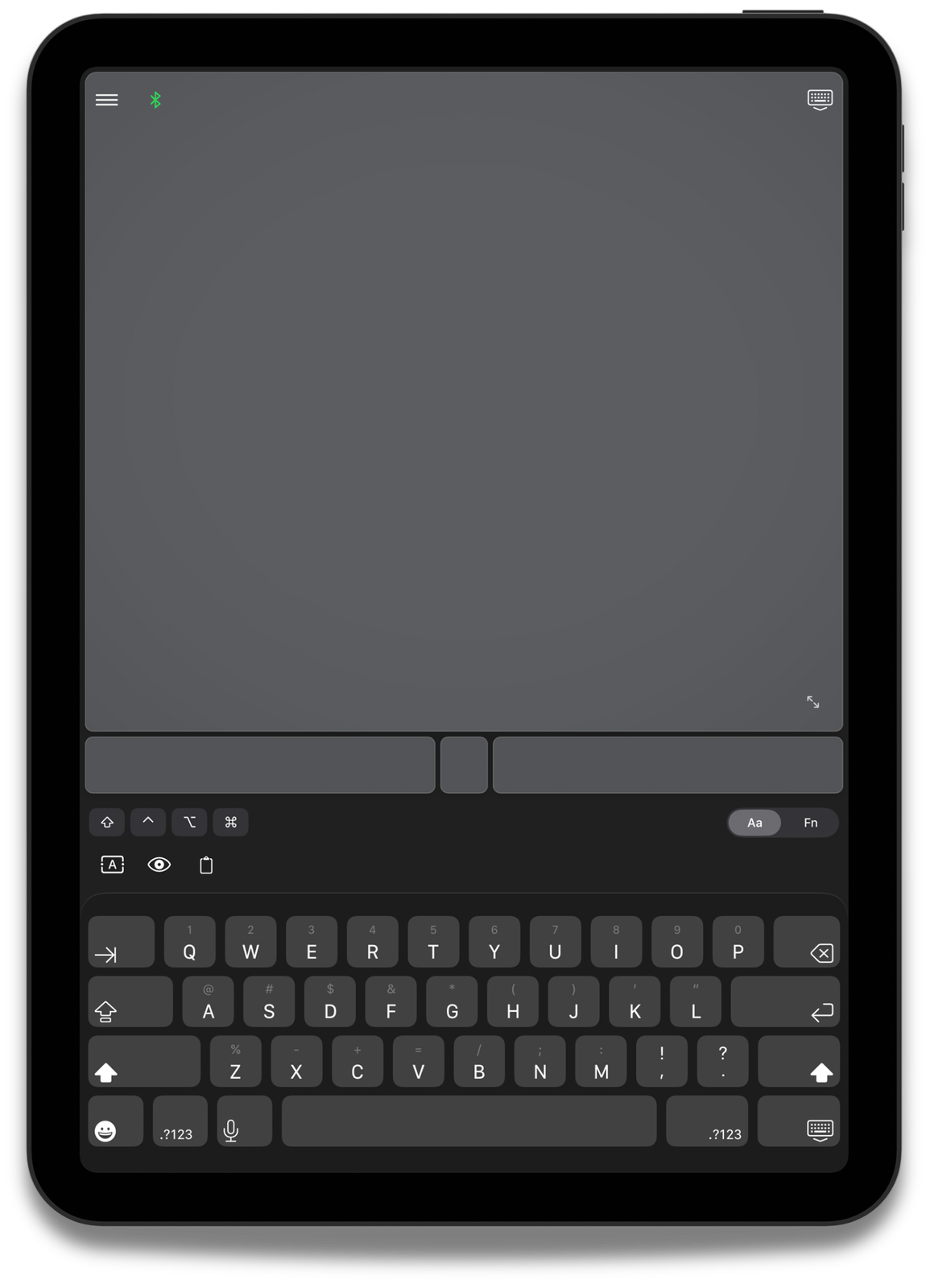 Mobile Mouse Bluetooth running on iPad